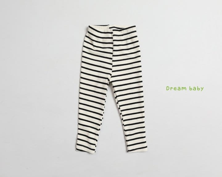 DREAM BABY - Korean Children Fashion - #Kfashion4kids - Stripe Rib Leggings - 4