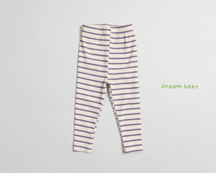 DREAM BABY - Korean Children Fashion - #Kfashion4kids - Stripe Rib Leggings - 6
