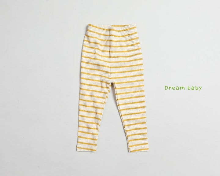 DREAM BABY - Korean Children Fashion - #Kfashion4kids - Stripe Rib Leggings - 9