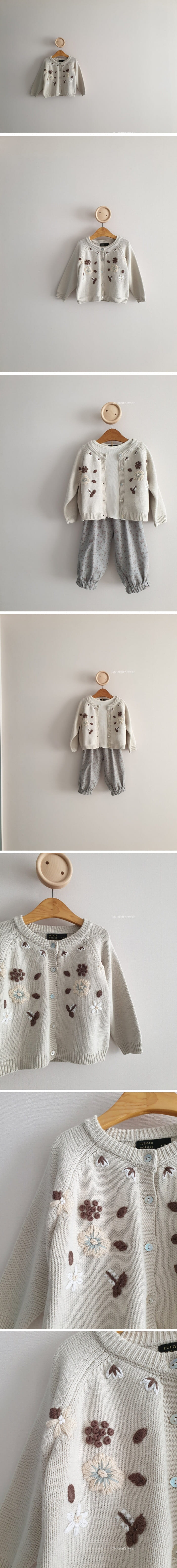 ECLAIR - Korean Children Fashion - #Kfashion4kids - Anjou Embroidery Cardigan