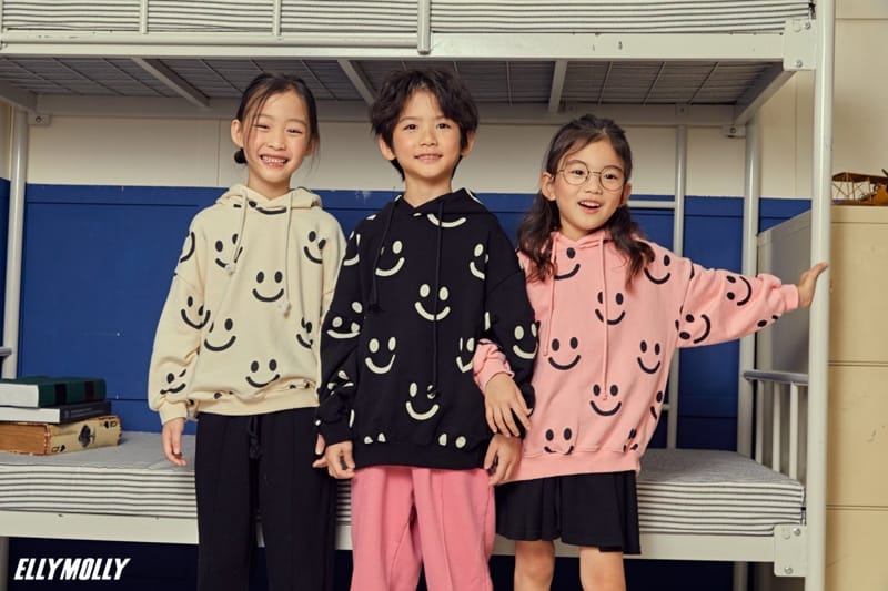 ELLYMOLLY - Korean Children Fashion - #Kfashion4kids - Smile Hood Tee