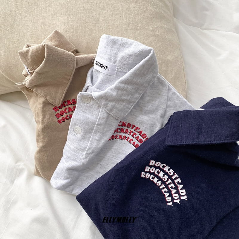 ELLYMOLLY - Korean Children Fashion - #Kfashion4kids - Collar Long Sleeve Tee