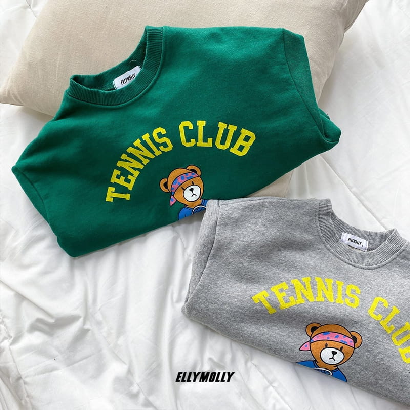 ELLYMOLLY - Korean Children Fashion - #Kfashion4kids - Tennis Bear Sweatshirt