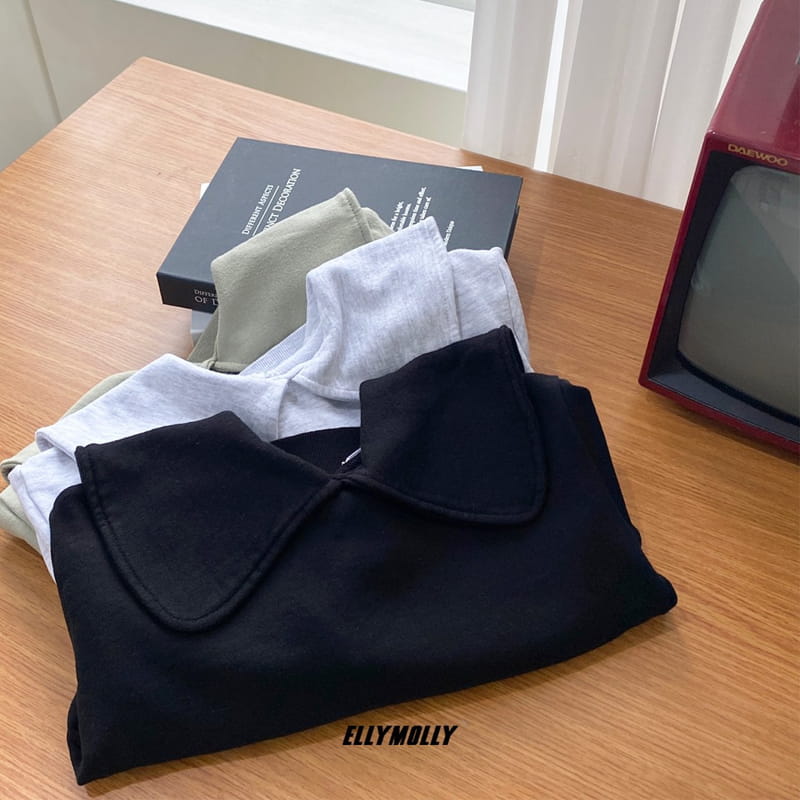 ELLYMOLLY - Korean Children Fashion - #Kfashion4kids - Point Collar Sweatshirt - 11