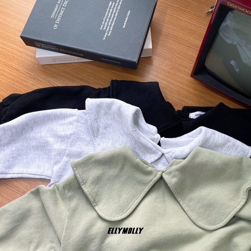 ELLYMOLLY - Korean Children Fashion - #Kfashion4kids - Point Collar Sweatshirt - 2