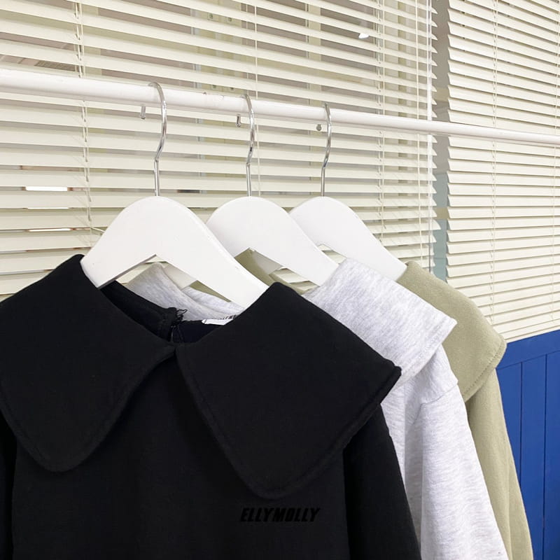 ELLYMOLLY - Korean Children Fashion - #Kfashion4kids - Point Collar Sweatshirt - 4