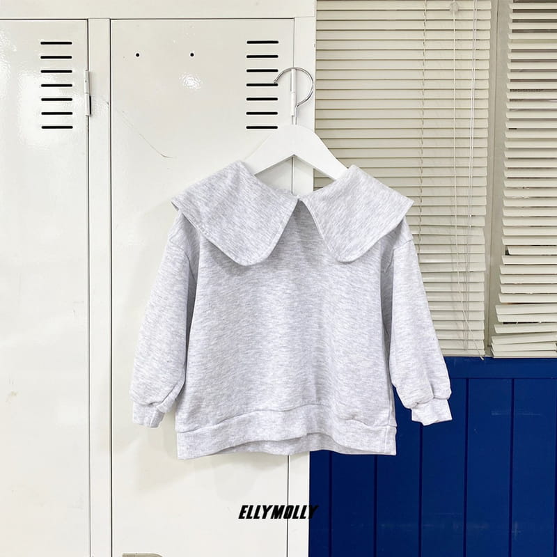 ELLYMOLLY - Korean Children Fashion - #Kfashion4kids - Point Collar Sweatshirt - 5
