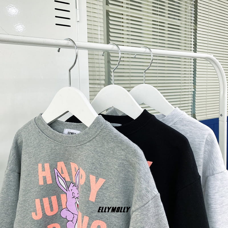 ELLYMOLLY - Korean Children Fashion - #Kfashion4kids - Happy Rabbit Sweatshirt - 4
