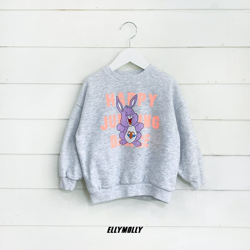 ELLYMOLLY - Korean Children Fashion - #Kfashion4kids - Happy Rabbit Sweatshirt - 5