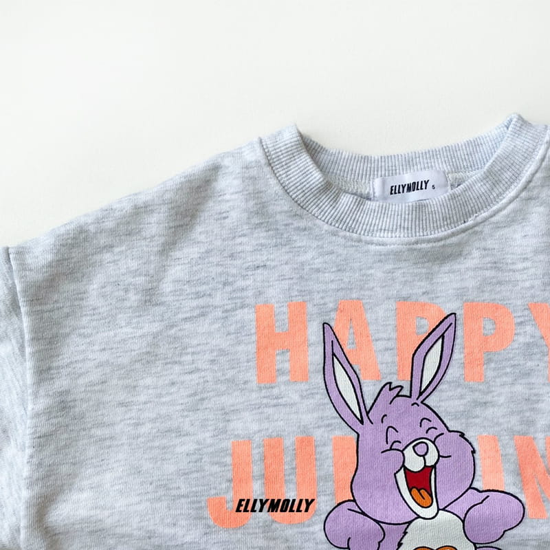 ELLYMOLLY - Korean Children Fashion - #Kfashion4kids - Happy Rabbit Sweatshirt - 8