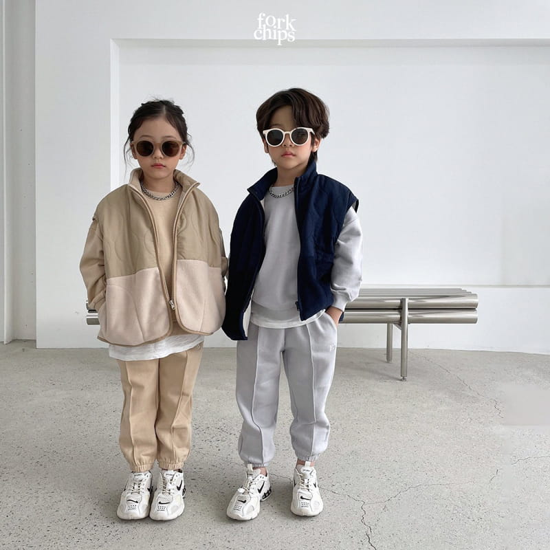 FORK CHIPS - Korean Children Fashion - #Kfashion4kids - Retro Fleeced Vest - 10