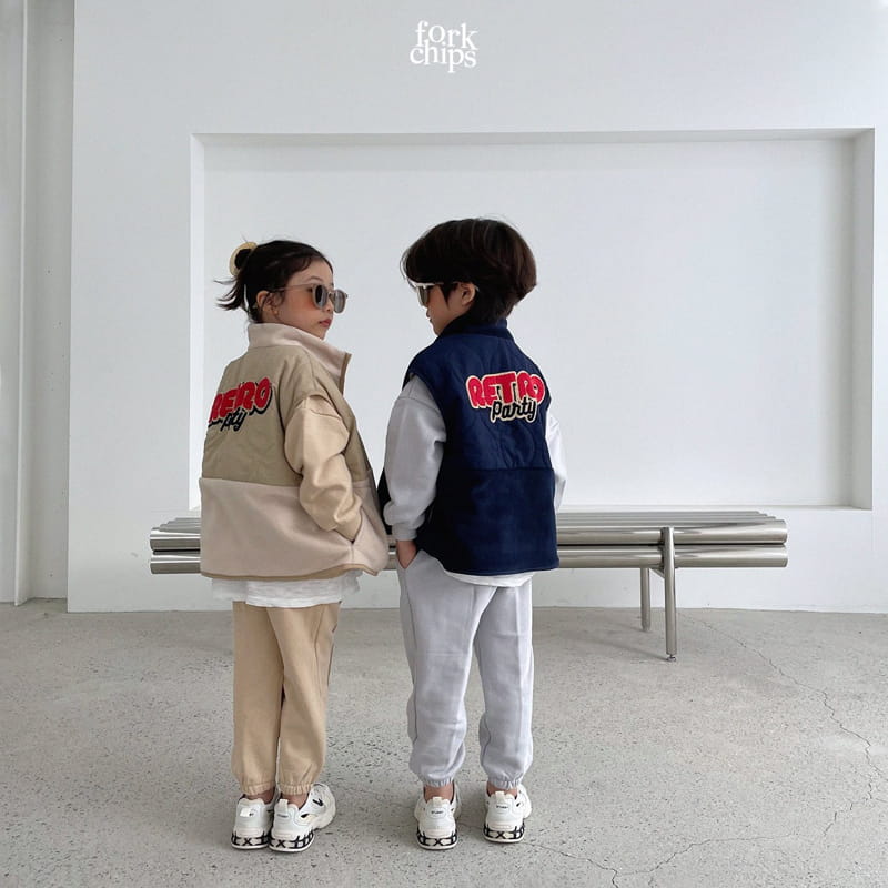 FORK CHIPS - Korean Children Fashion - #Kfashion4kids - Retro Fleeced Vest - 5