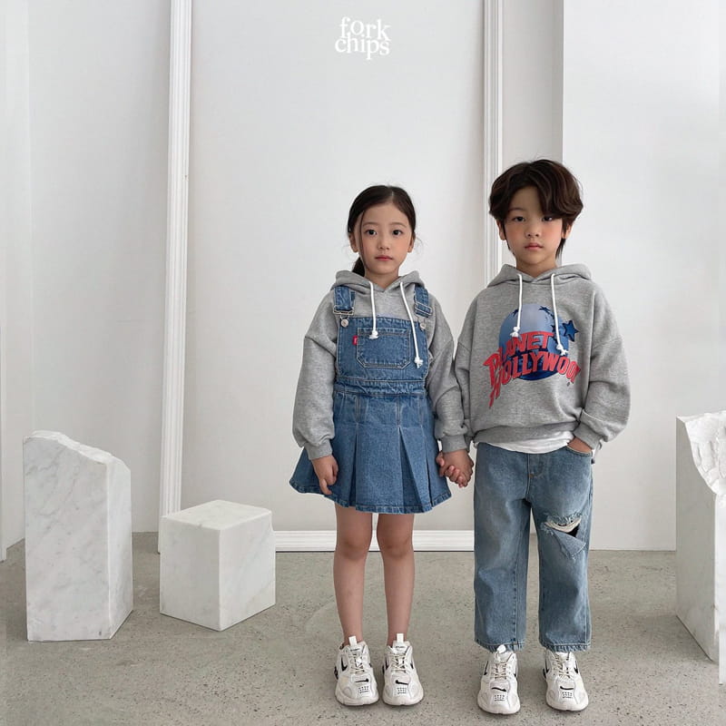 FORK CHIPS - Korean Children Fashion - #Kfashion4kids - Snap Dungarees One-piece - 10
