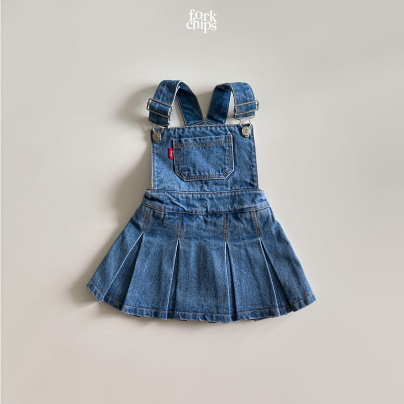 FORK CHIPS - Korean Children Fashion - #Kfashion4kids - Snap Dungarees One-piece - 2