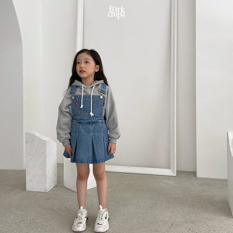 FORK CHIPS - Korean Children Fashion - #Kfashion4kids - Snap Dungarees One-piece - 8