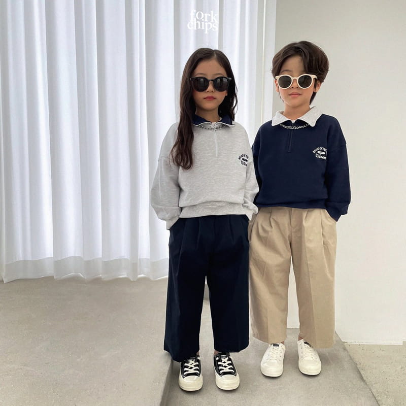 FORK CHIPS - Korean Children Fashion - #Kfashion4kids - Willson Half Zip-up Sweatshirt
