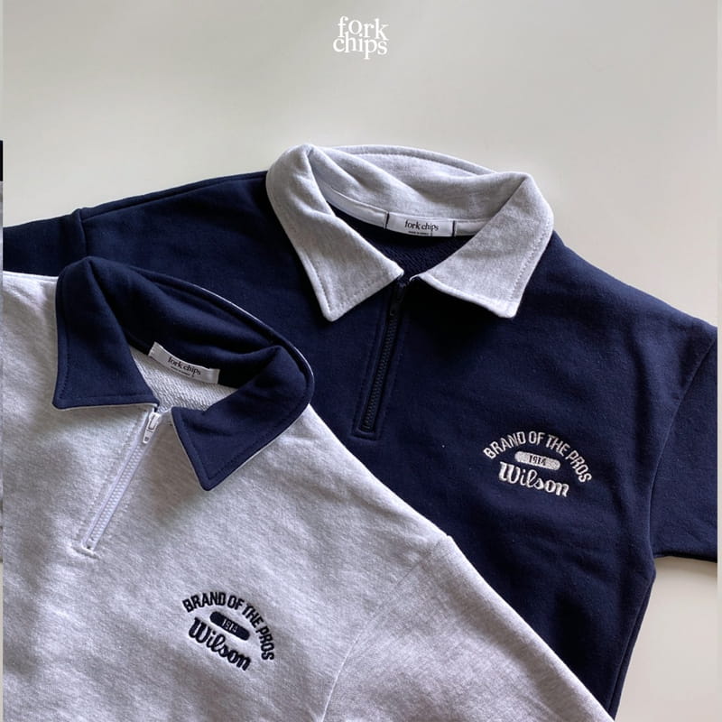 FORK CHIPS - Korean Children Fashion - #Kfashion4kids - Willson Half Zip-up Sweatshirt - 7