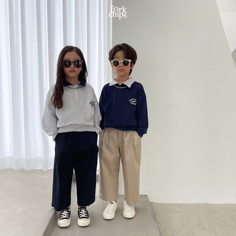 FORK CHIPS - Korean Children Fashion - #Kfashion4kids - Willson Half Zip-up Sweatshirt - 9