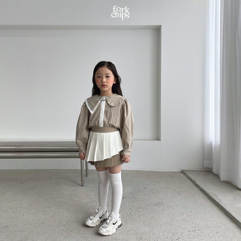 FORK CHIPS - Korean Children Fashion - #Kfashion4kids - Wave Blouse