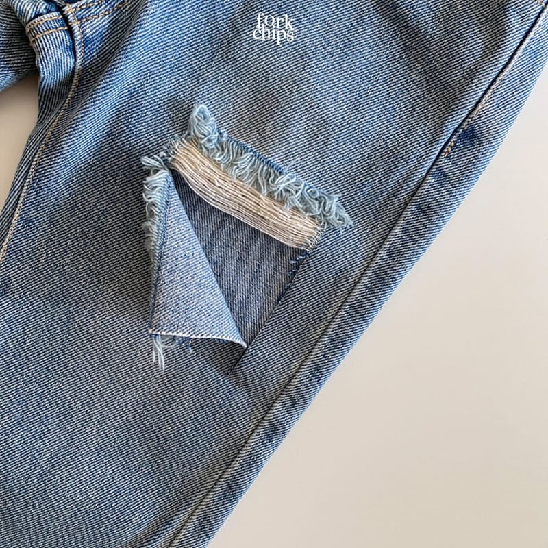 FORK CHIPS - Korean Children Fashion - #Kfashion4kids - Allen Slit Jeans - 8