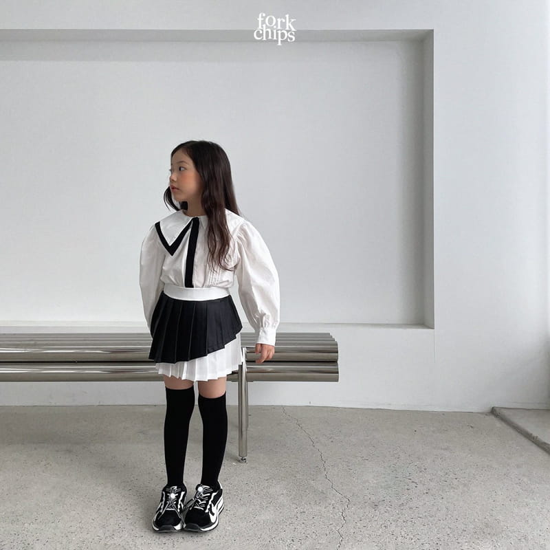 FORK CHIPS - Korean Children Fashion - #Kfashion4kids - Random Pleats Skirt Pants
