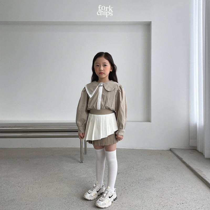 FORK CHIPS - Korean Children Fashion - #Kfashion4kids - Random Pleats Skirt Pants - 5