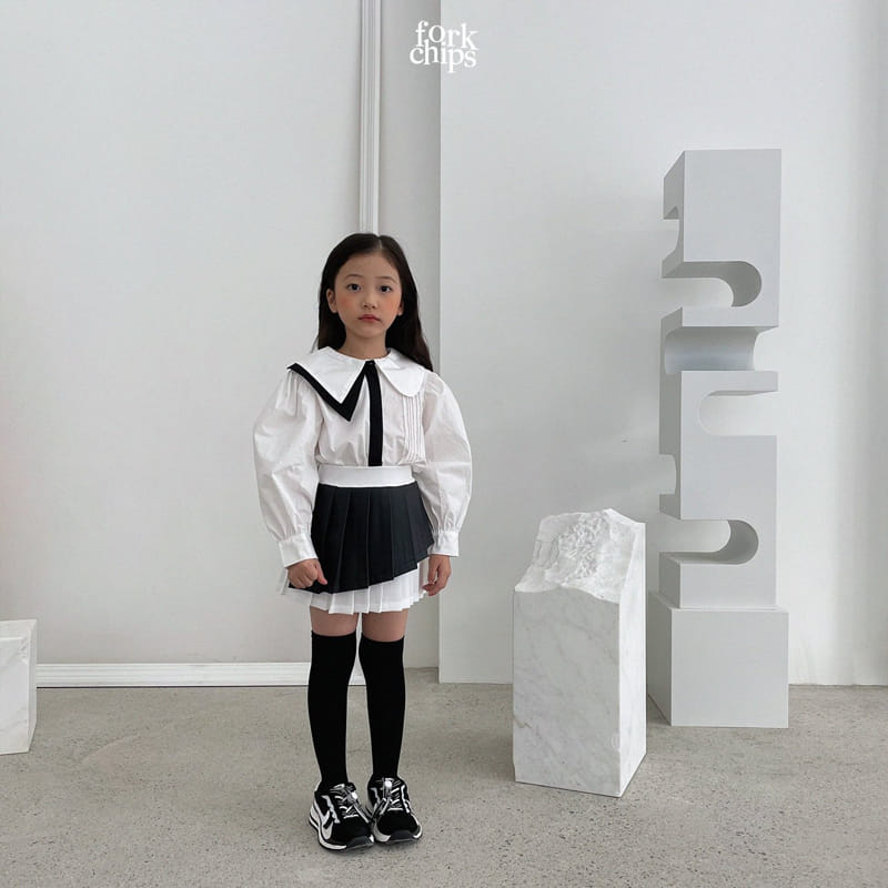 FORK CHIPS - Korean Children Fashion - #Kfashion4kids - Random Pleats Skirt Pants - 7