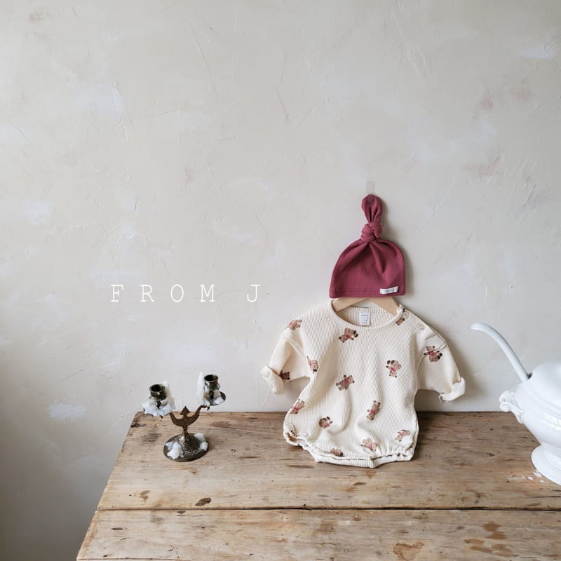 FROM J - Korean Children Fashion - #Kfashion4kids - Waffle Bear Romper