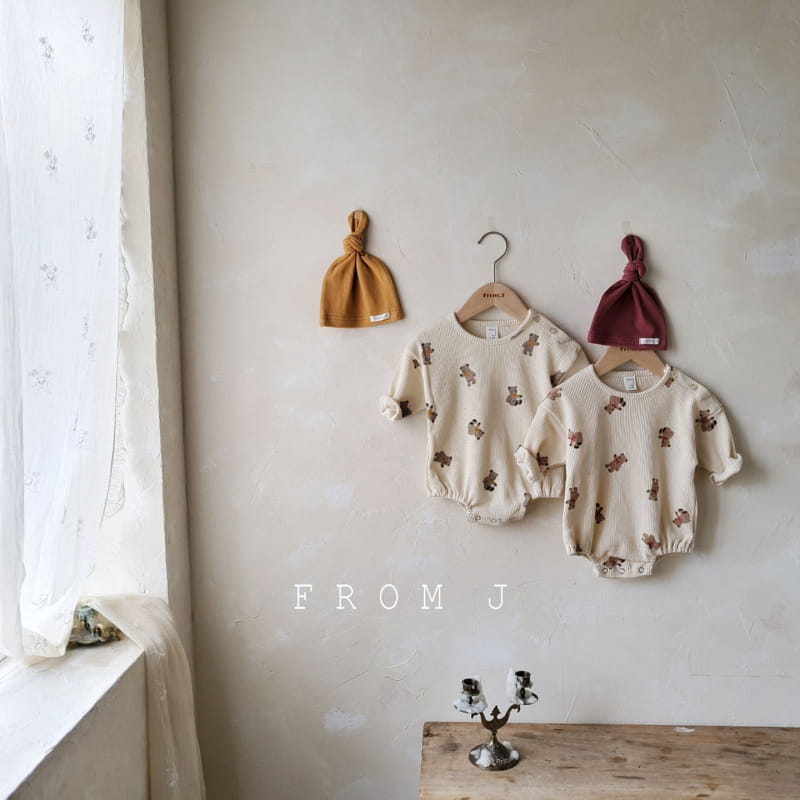 FROM J - Korean Children Fashion - #Kfashion4kids - Waffle Bear Romper - 11