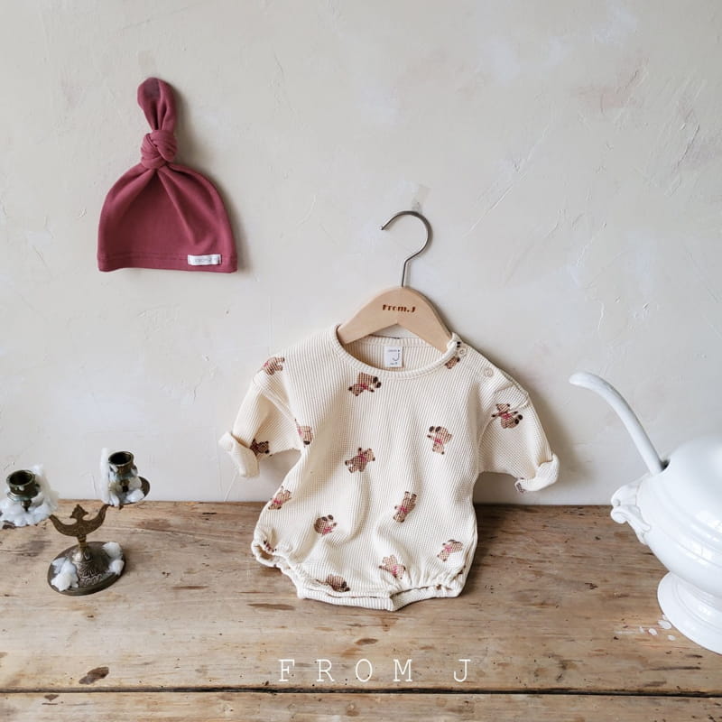 FROM J - Korean Children Fashion - #Kfashion4kids - Waffle Bear Romper - 2