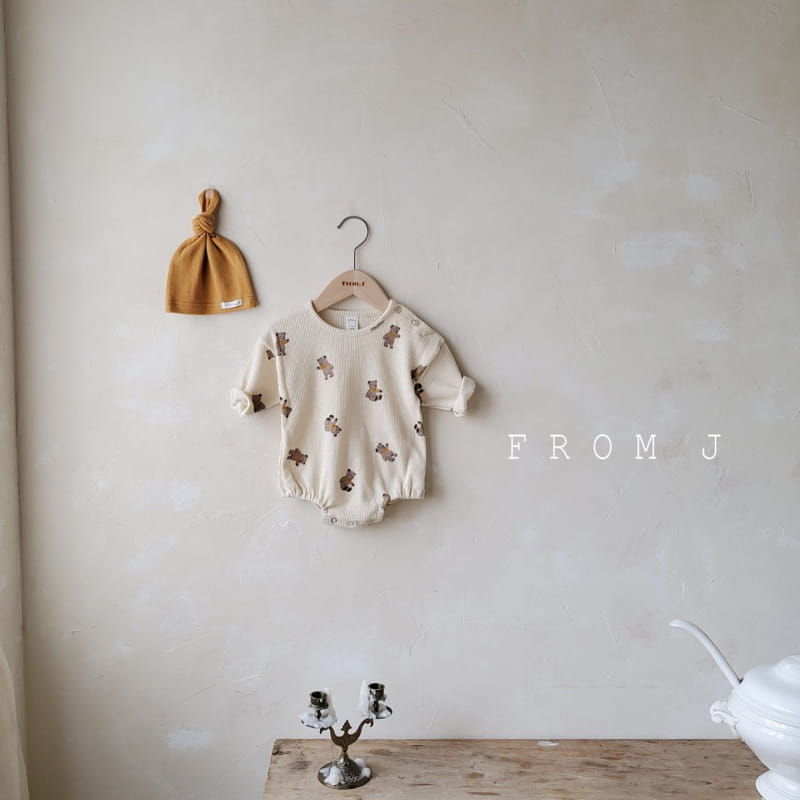 FROM J - Korean Children Fashion - #Kfashion4kids - Waffle Bear Romper - 4