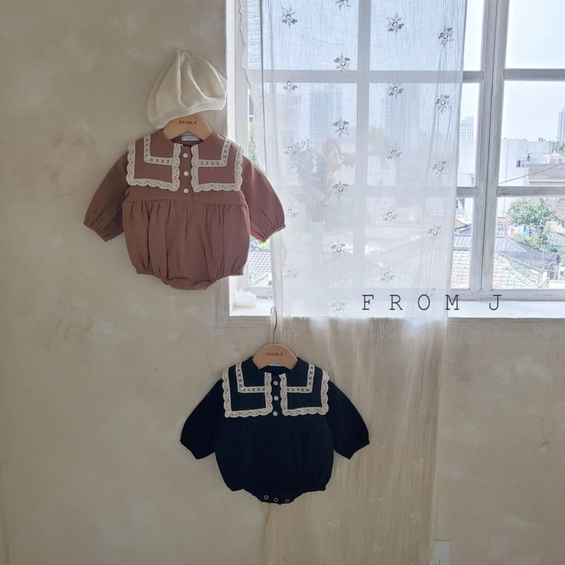FROM J - Korean Children Fashion - #Kfashion4kids - Lace Sailor Bodysuit - 2