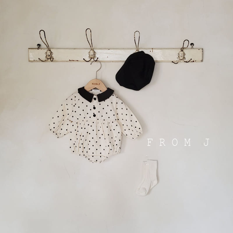 FROM J - Korean Children Fashion - #Kfashion4kids - Dot Collar Bodysuit - 10