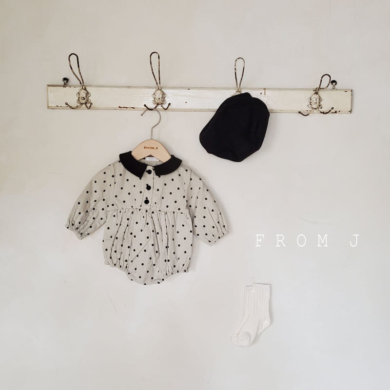 FROM J - Korean Children Fashion - #Kfashion4kids - Dot Collar Bodysuit - 11