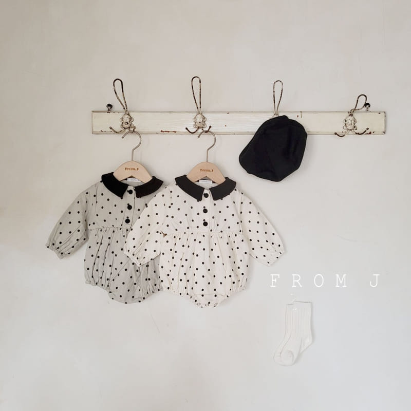 FROM J - Korean Children Fashion - #Kfashion4kids - Dot Collar Bodysuit - 12