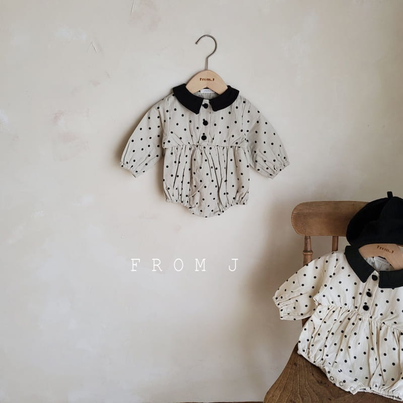FROM J - Korean Children Fashion - #Kfashion4kids - Dot Collar Bodysuit - 4