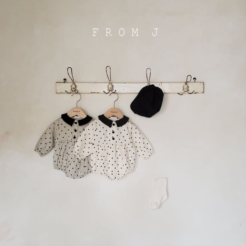 FROM J - Korean Children Fashion - #Kfashion4kids - Dot Collar Bodysuit - 5