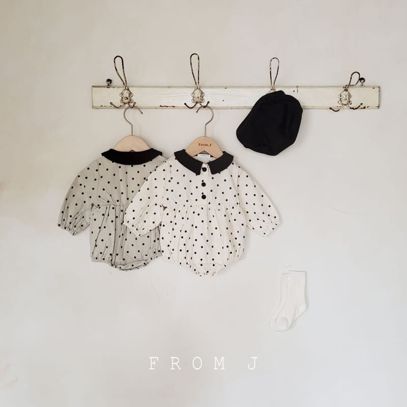 FROM J - Korean Children Fashion - #Kfashion4kids - Dot Collar Bodysuit - 6