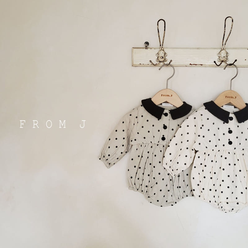 FROM J - Korean Children Fashion - #Kfashion4kids - Dot Collar Bodysuit - 7