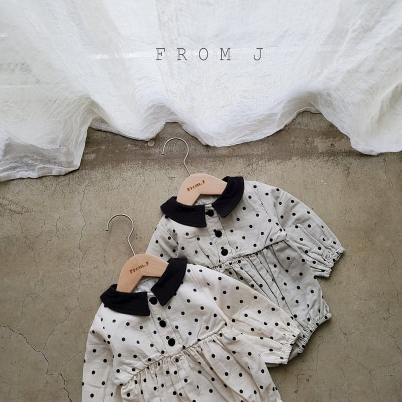 FROM J - Korean Children Fashion - #Kfashion4kids - Dot Collar Bodysuit - 9