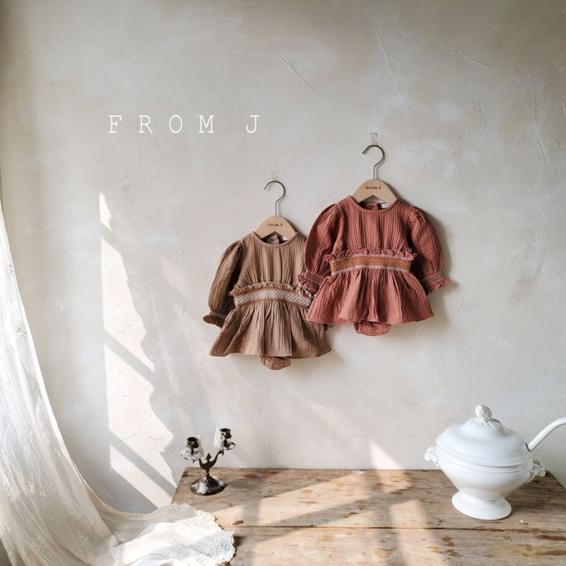 FROM J - Korean Children Fashion - #Kfashion4kids - Coco Smocked Bodysuit - 3