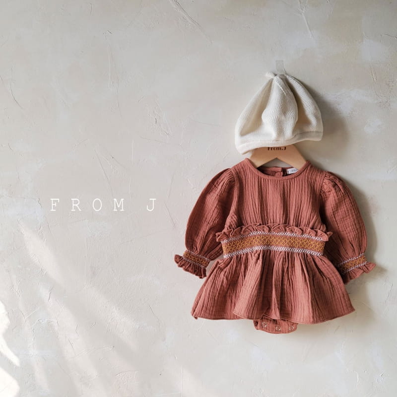 FROM J - Korean Children Fashion - #Kfashion4kids - Coco Smocked Bodysuit - 6