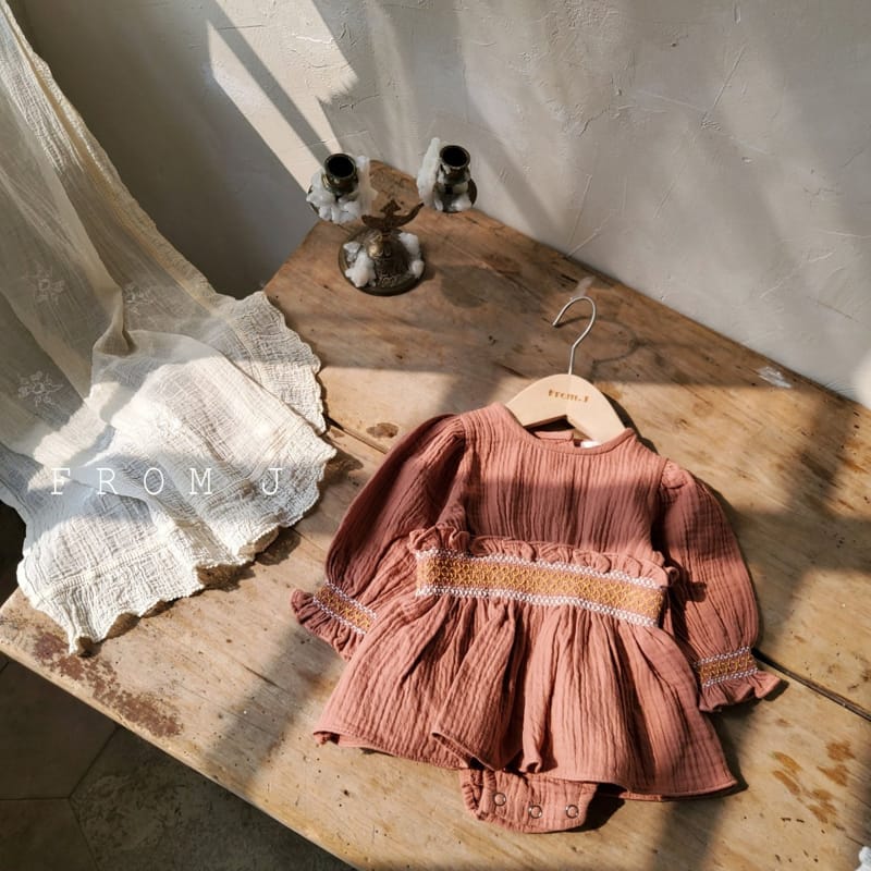 FROM J - Korean Children Fashion - #Kfashion4kids - Coco Smocked Bodysuit - 9