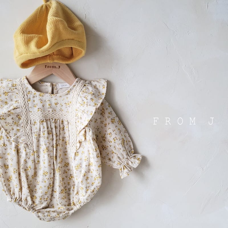 FROM J - Korean Children Fashion - #Kfashion4kids - Wing Frill Flower Bodysuit - 10