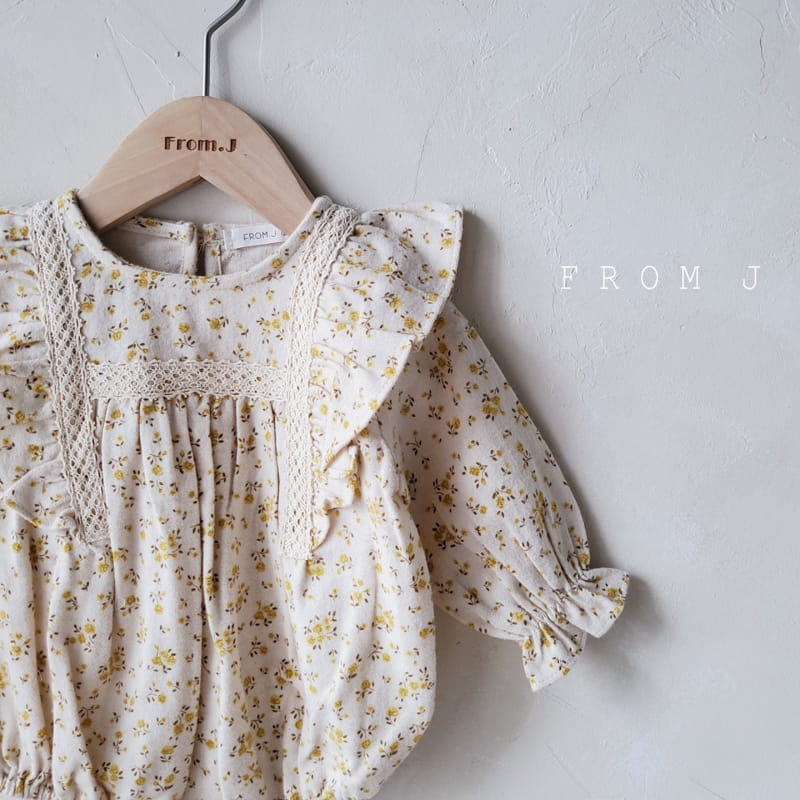 FROM J - Korean Children Fashion - #Kfashion4kids - Wing Frill Flower Bodysuit - 11