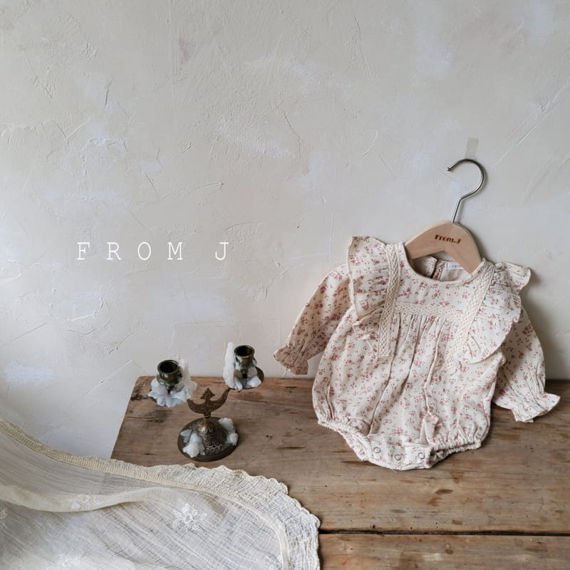 FROM J - Korean Children Fashion - #Kfashion4kids - Wing Frill Flower Bodysuit - 2