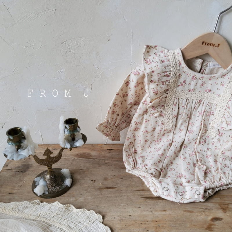 FROM J - Korean Children Fashion - #Kfashion4kids - Wing Frill Flower Bodysuit - 3