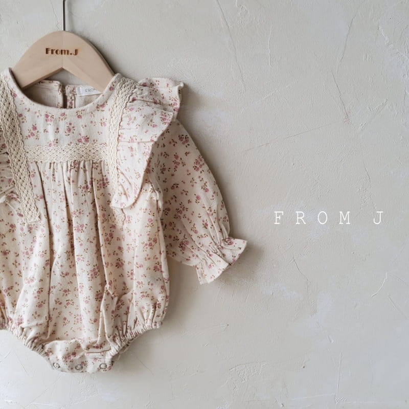 FROM J - Korean Children Fashion - #Kfashion4kids - Wing Frill Flower Bodysuit - 4