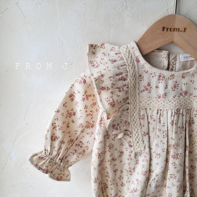 FROM J - Korean Children Fashion - #Kfashion4kids - Wing Frill Flower Bodysuit - 5