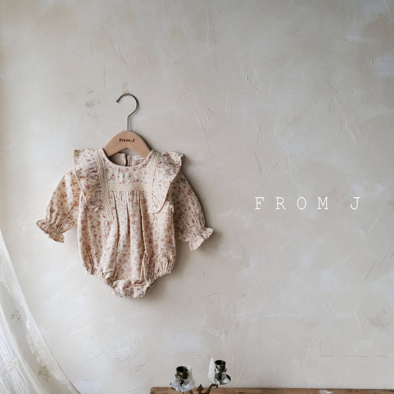 FROM J - Korean Children Fashion - #Kfashion4kids - Wing Frill Flower Bodysuit - 6